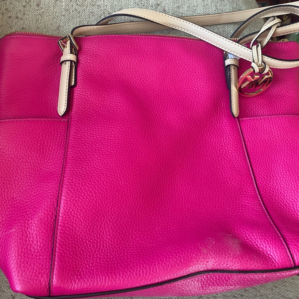Michael Kors Pink Leather Tote Bag